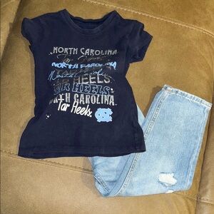 Kids Navy Blue Graphic T-Shirt